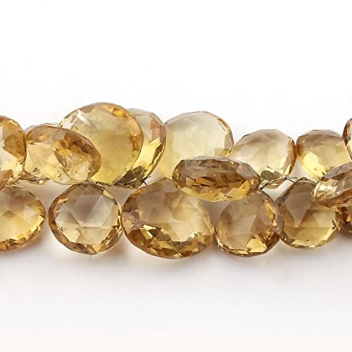 Quartz Citron Bio briolettes cœur facetté 14mm-21mm fil de perles SB250 LKBEADS