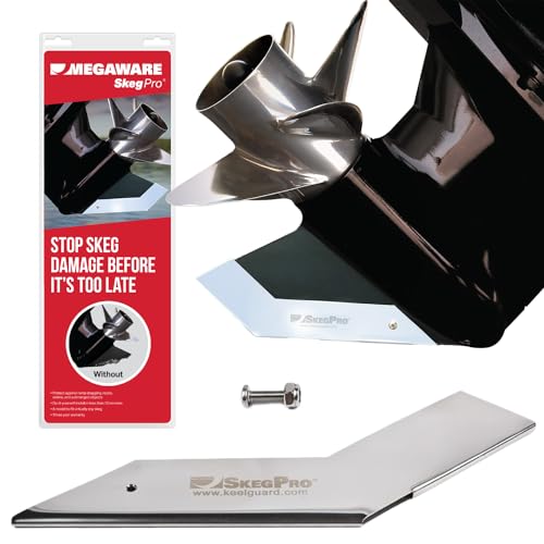 MEGAWARE KEELGUARD 658 SKEGPRO - Fits Some Evinrude, Honda, Suzuki Boat Motors (See Listing for Details) Stainless Steel Skeg Protector Guard Against Damage from Rocks, Debris, DIY
