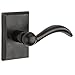 Baldwin PSARCRSR481 Reserve Passage Arch with Rustic Square Rose in Dark Bronze Finish