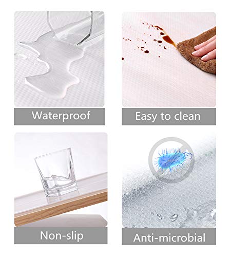 Shelf Liner Non Adhesive Drawer Liner Waterproof Cabinet Liner For Kitchen, Drawers, Shelves, Storage And Desks, Clear 17.7"×59" #TOP5
