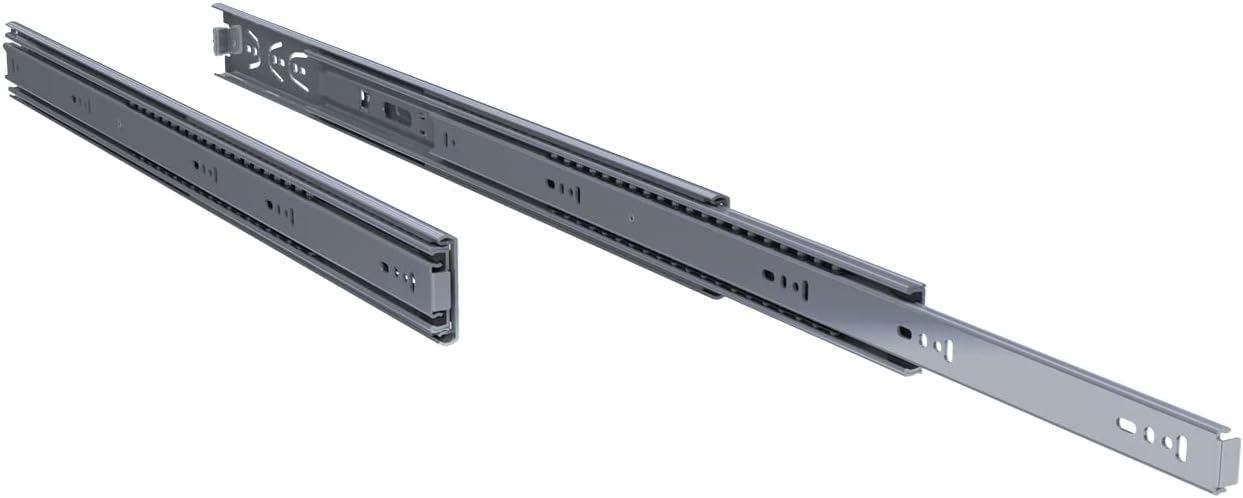 TCH Hardware - 1 Pair Heavy Duty 26-Inch Drawer Slides | Full Extension with Over Travel | Heavy Duty Steel Drawer Slide - 130lb Load Capacity | Side Mount Ball Bearing Drawer Rails