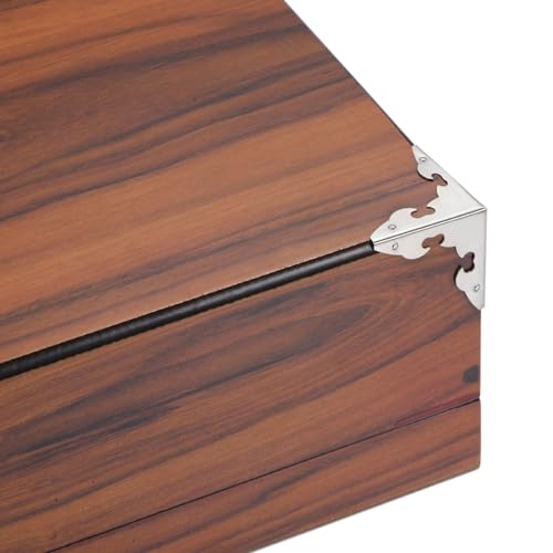 Image of uxcell 30x30x30mm Metal Box Corner Protectors Edge Guard Silver Tone 16pcs