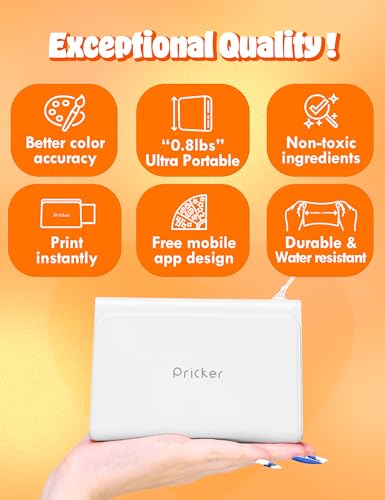 image for Pricker+ Photo Sticker Printer | 6PASS Multi Wireless Portable Printer