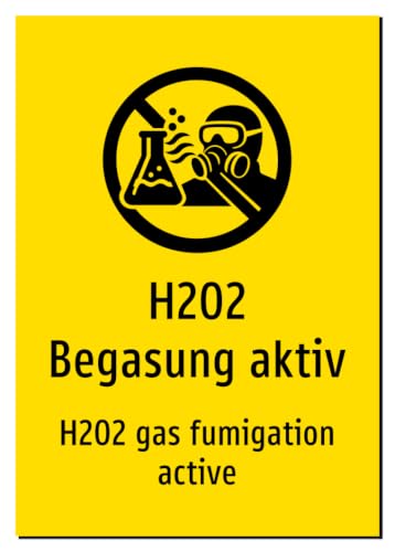 59115-DEEN-S-08 | H2O2 Begasung aktiv Schild Deutsch Englisch