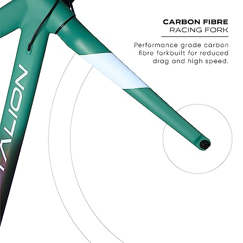 Image of Battalion R25 Windbreaker 01, 700C Road Bicycle, 9x2 18 Speed, Shimano Sora, Carbon Fiber Fork (Small, Green)