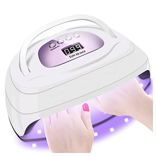 RAYOCON 150W UV LED Nail Lamp for Gel Polish,Fast LED UV Dryer Nail Curing Light with 57 Lamp Beads Auto Sensor,Professional Nail Art Salon Accessories with Portable Handle and Larger Space (Purple)