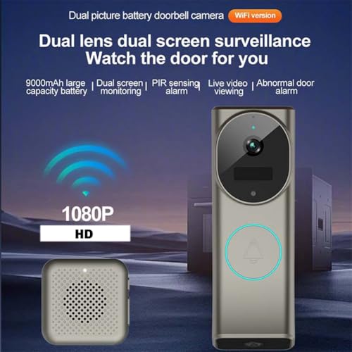Sonnette vidéo wifi à double objectif pour interphone visuel - 3