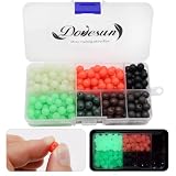 Dovesun Soft Rubber Fishing Beads - Round 0.31in (250pcs) with Tackle-Box - 7 Colors