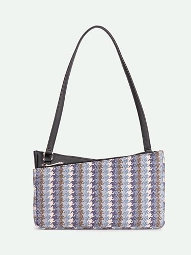 Image of ZOUK Kiya Small Shoulder Bag for Women - Dual-Sided Shoulder Bag with Criss-Cross Design| Handcrafted Purse with Dual Zipper Compartments & Water-Resistant Lining |