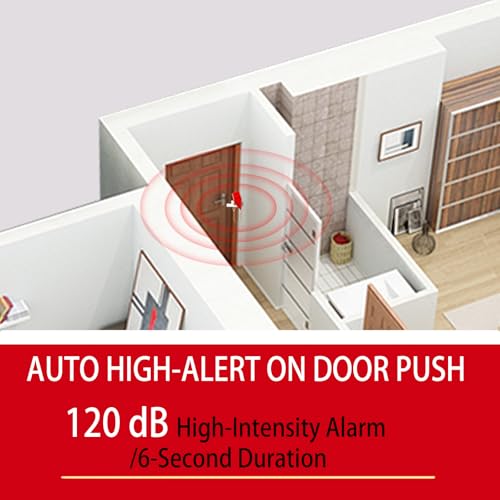 1 Pack Portable Door Lock for Travel with Alarm, Heavy Duty Security Lock for Hotel Room Door, Apartment Safety Device, Anti-Theft Door Locker with Loud Alarm Sound (Fits All Inward Doors) - Image 6