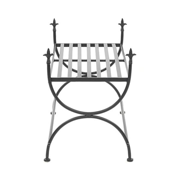 Bench Vintage Style Metal 83x42x55 cm Black - Image 5
