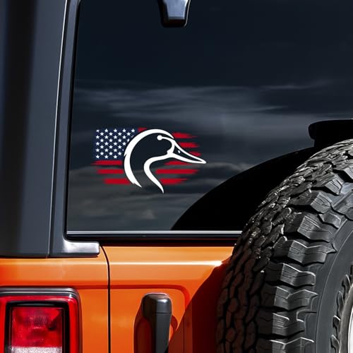 Duck Decal for Cars - Patriotic US Flag Duck Sticker, Waterproof UV DTF