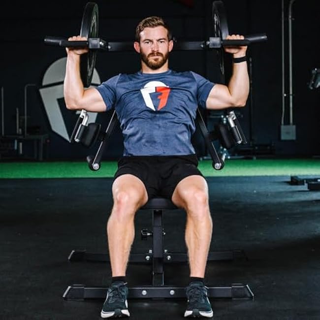 Titan Fitness Plate-Loaded Deltoid and Shoulder Press Machine, 700 LB Capacity, Upper Body Strength Training for Chest Back Shoulders Pecs Delts