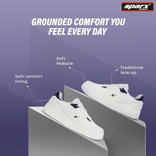 Image of SPARX Casual Sneakers for Men - Trendy Lace-Up Shoes with Soft Cushioning, Lightweight Comfort, Durable Sole & Everyday Fashion Wear