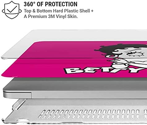 Skinit Case + Skin Compatible with MacBook Air 13in M1 (2021) - Officially Licensed Betty Boop Betty Boop Pink Background Design