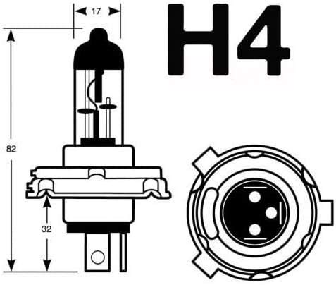 UKB4C 4 x Lucas LLB472 / 472 H4 12V 60/55W P43t halogen headlight bulb - Image 2