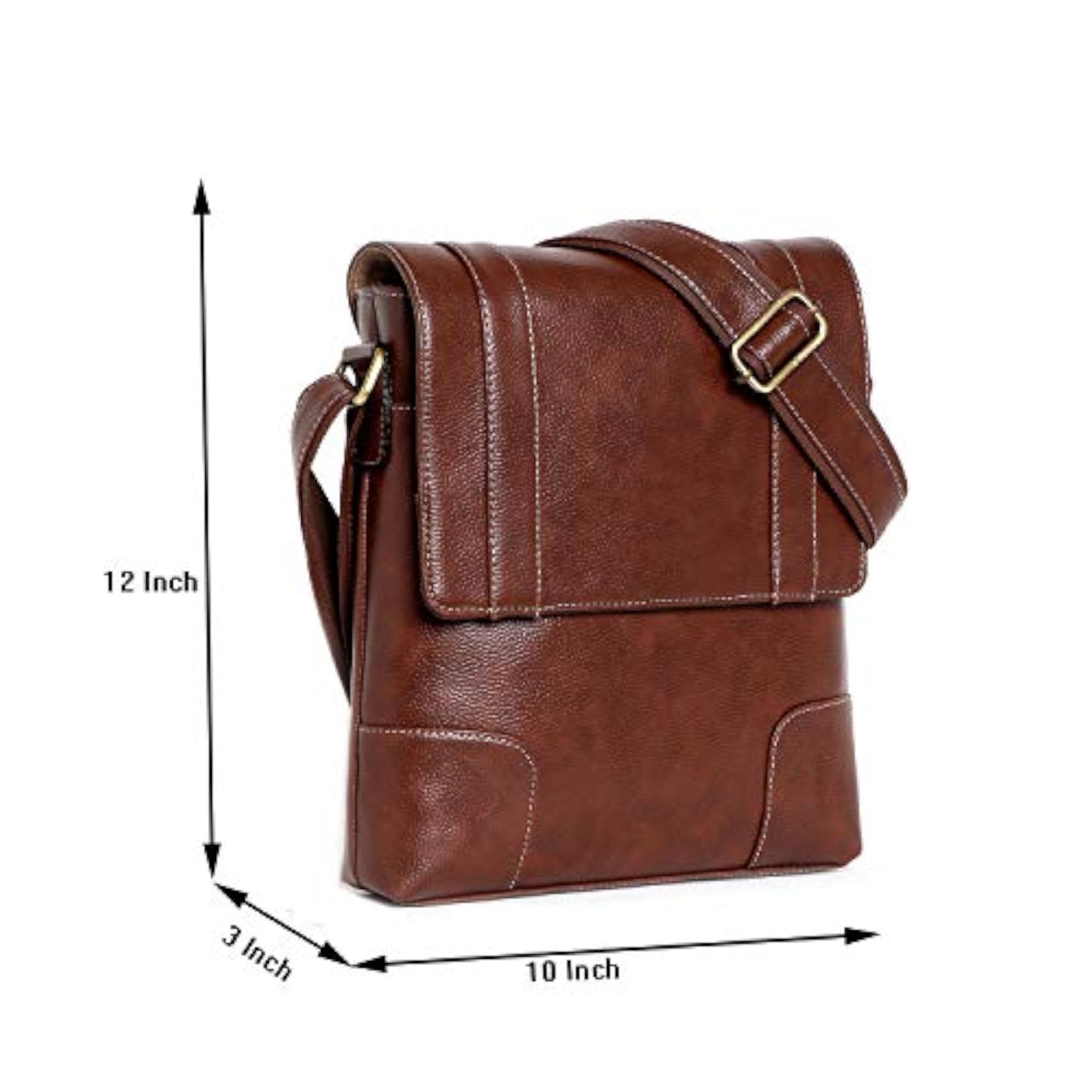 Stylish Synthetic Leather Travel College Sling Bag for Men