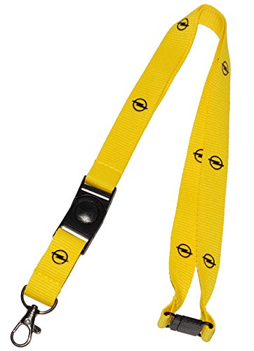 Preisvergleich Produktbild Opel Schlüsselband Gelb Karabiner - abnehmbar