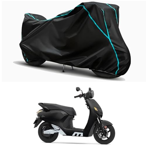 Image of Waterproof Bike Body Cover Compatible for | 22Kymco iFlow STD | Taffeta Fabric, Sky Piping Design, Bottom Elastic Fit | Dustproof, Sun UV & Rain Protection for All Weather.