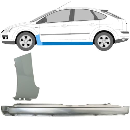 Panneau de réparation du seuil + panneau de réparation de l'aile avant pour Ford Focus 04-10