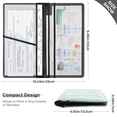 Organizador de Documentos para Auto de Cuero miniatura 3