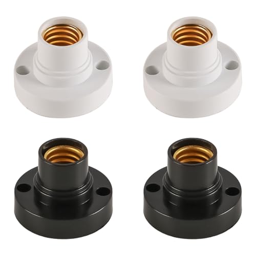 Laroal 4 portalámparas E14 con Base de Tornillo Redonda, Bases de Repuesto para lámparas