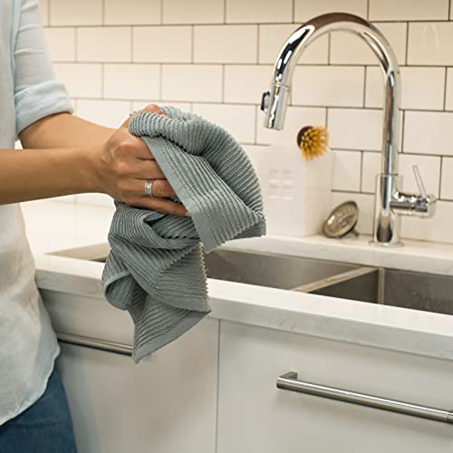 Now Designs Ripple Kitchen Towel, Set of 6, London Grey by Now Designs - Image 2