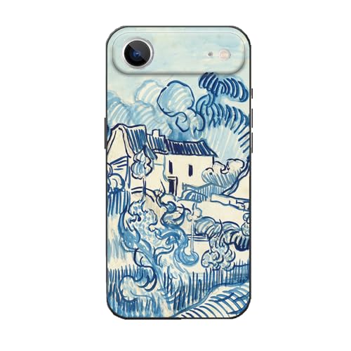 MURLEBAY Compatible with iPhone Air Case, Landscape Aesthetic Art Blue Phone Case, Cool Shockproof Protective Cover