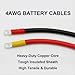 Ritikneo 4 AWG Battery Cable 4FT -48Inch, 4 Gauge Copper Battery Inverter Cables with 3/8