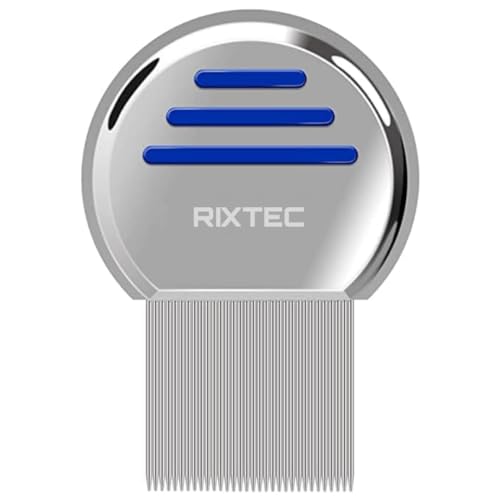 RIXTEC Lice Comb For Women And Kids Stainless Steel Lice Terminator Fine Egg Nit Lice Egg Removal Comb For Women and men (multi color)