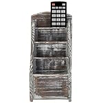 MyGift Torched Wood Remote Control Holder, 4-Compartment Tabletop Caddy - Image 6