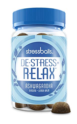 Stressballs Relax Stress Relief Supplement to Help You De-Stress and Relax,* 46 Gummies with an Herbal Blend of Ashwagandha, Lemon Balm and Ginseng