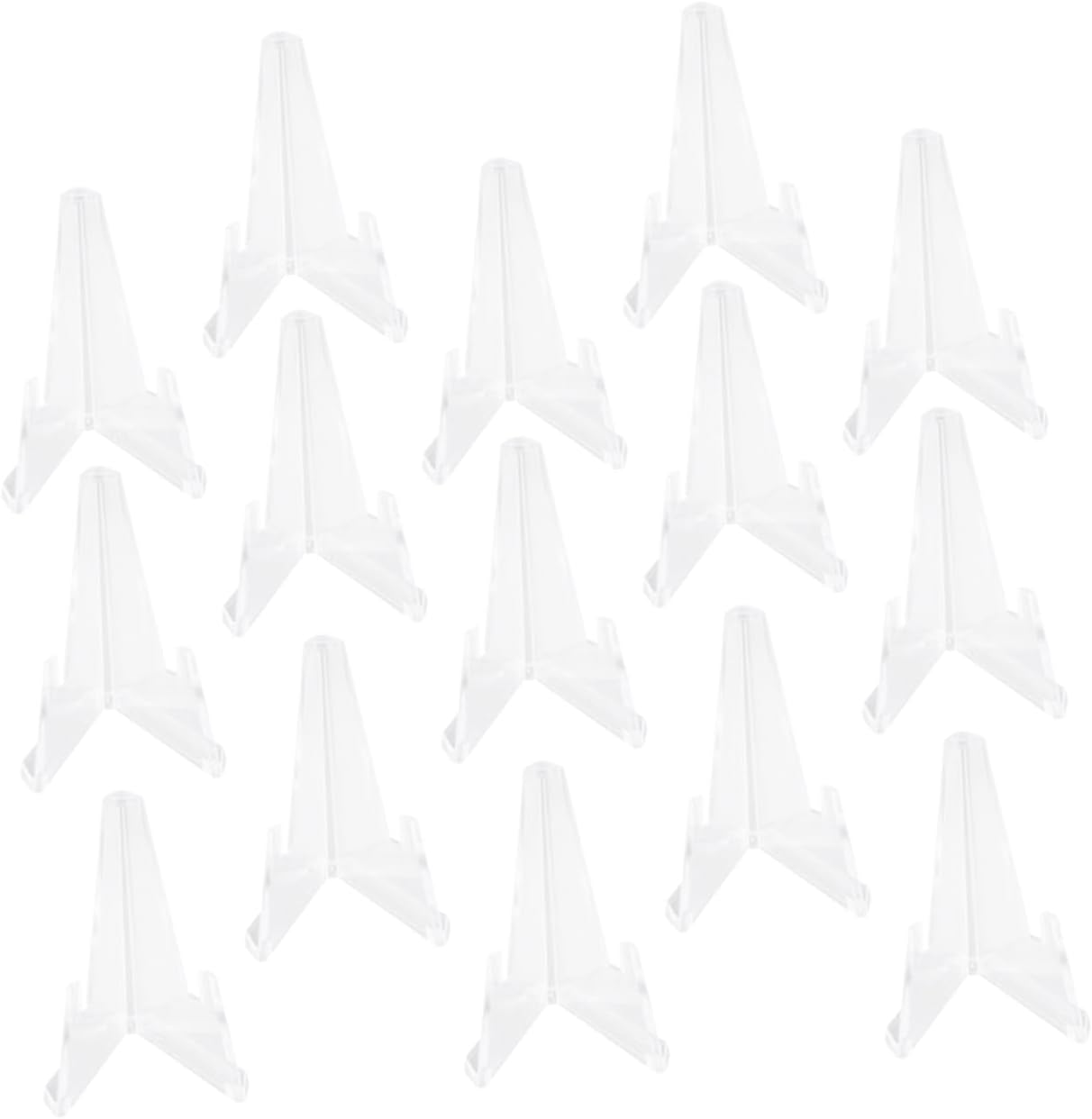 GARVALON 25pcs Transparent Display Rack for Home Office Lightweight and Sturdy Collection Holder and Models
