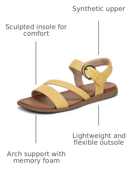 Naturalizer SOUL Women's Jayvee Sandal Beehive Yellow Faux Twill 9.5 M by Naturalizer - Used condition - Image 3