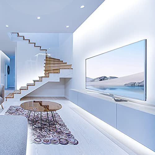 Galgreen Led Strip Lights With Dimmable Remote & Adapter, 16.5Ft Smart Led Lights For Bedroom, Bright 600 Leds 8000K Led Light Strip, Strong Adhesive Cuttable Tape Light For Kitchen Cabinet, Coldwhite #TOP4