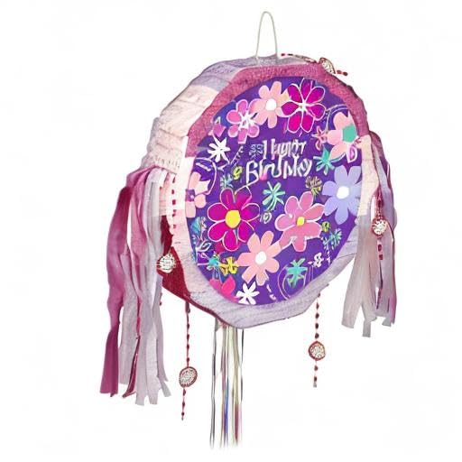 Unique Party - 40291 - Pinata - Fleurs pour Anniversaire avec Ficelle à Tirer