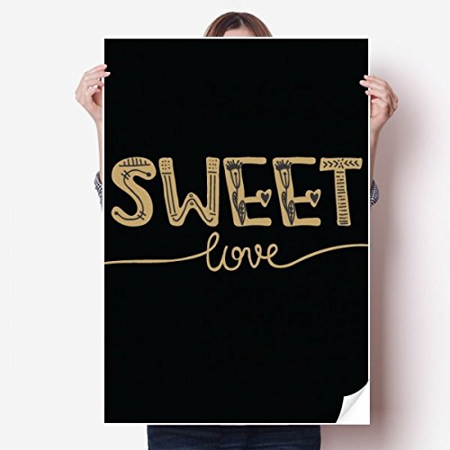 Poster autocollant citation handwrite 80x55cm déco sans percer