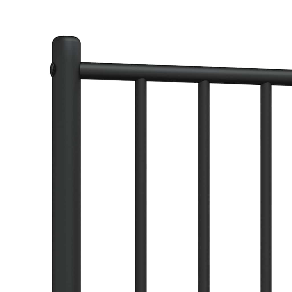 Cabecero de metal de 100 cm de acero con recubrimiento de polvo negro para colchón de 100 cm
