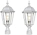 Maxim 1005WT Westlake 21 Inch Dimmable and LED Bulb Compatible Cast Aluminum Clear Glass Outdoor One Light Lantern Post Mount I 60 Watts I White Finish I Traditional Light Fixture