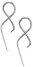 Pair of 12g Surgical Steel 2.2" Twisting Curved Hanging Loop Taper Earrings