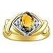 Imagen de Mujer aguamarina & Diamante Anillo Chapado En Oro Amarillo Plateado