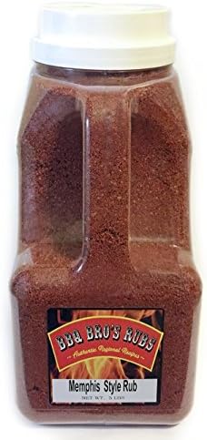 BBQ Bros Rubs Memphis Style Dry Rub, 5 lb Bulk BBQ Seasoning for Smoking and Grilling - Barbecue Spice Blend for Brisket, Ribs, Pork, Chicken, Steak - No MSG, Gluten Free, Made in USA