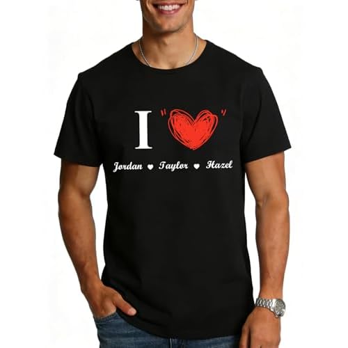 Custom4U Custom T Shirts for Dad Shirt with Custom Kids Name Personalized Anniversary Birthday Gifts XS-4XL 01-game