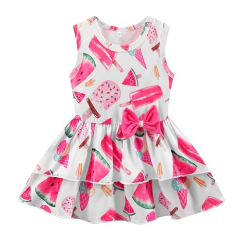 Image of Girls 2 Piece Outfit Summer Short Set Sleeveless Bow Knot Tank Top and Shorts Cute Clothes for Toddler Girls