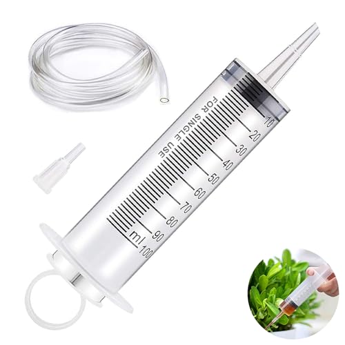 Large Syringe 100ml Oil Suction Syringe 100ml Large PlasticSyringe for Liquids Oil Pet Feeding Plant Irrigation Labor&science Use