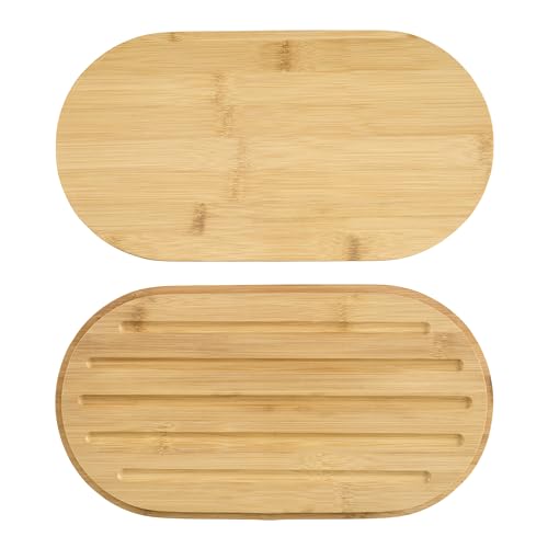 Cooks Professional Ribbed Bread Bin with Linen Bag & 2-in-1 Bamboo Cutting Board Lid | Modern, Stylish & Breathable Countertop Food Storage Canister for Loaves, Rolls, Pastries | Blue & Silver - Image 6