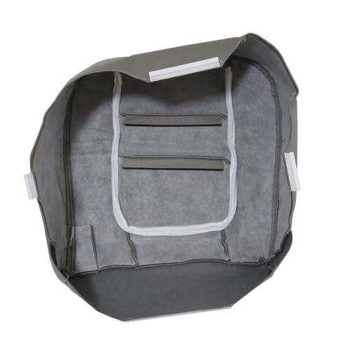 SecosAutoparts #E Medium Flint Gray Perforated Driver & Passenger Side Bottom & Top Leather Seat Covers Compatible with Ford F250 F350 Lariat 2001 by SecosAutoparts - Used condition - Image 7