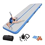DAIRTRACK IBATMS Air Tumbling Mat Tumble Track,10ft Inflatable Air Gymnastics Mat for Gymnastics Tra