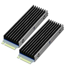 GLOTRENDS M.2 Heatsink with M.2 Screws and Thermal Pads for Single/Dual Sided Chip M.2 SSD, PC/PS5/PS5 Slim Installation2 Packs