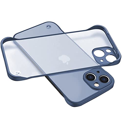 EGOTUDE Frameless Hard Back Cover Case for iPhone 13 (Camera Protection, Blue, Polycarbonate)- Best and cheap mobile covers in India